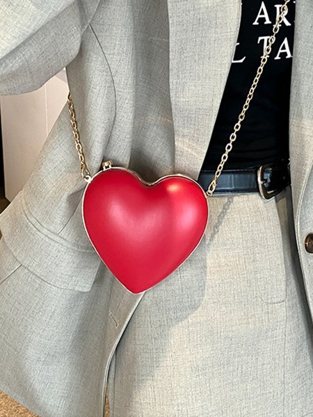 

Elegant Plain Bag, Red, Clutches