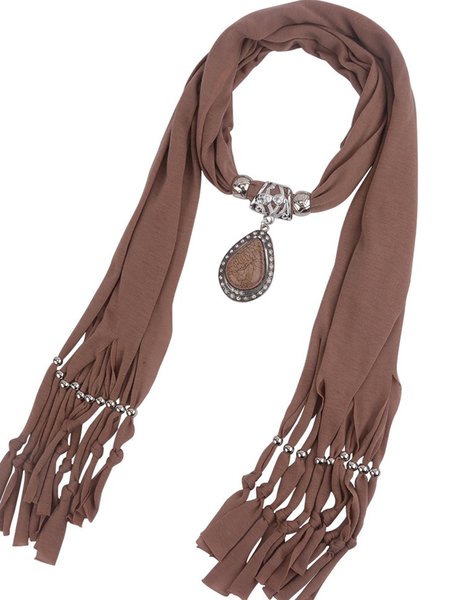 

Urban Plain Tassel Scarf, Deep khaki, Scarves