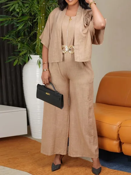 

Urban Plain Jumpsuit Belt No Jacket, Brown, Jumpsuits