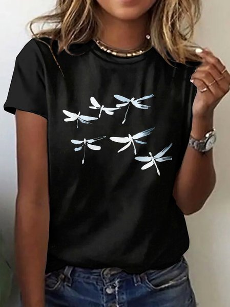 

Vintage Animal Crew Neck Short Sleeve T-shirt, Black, T-shirts