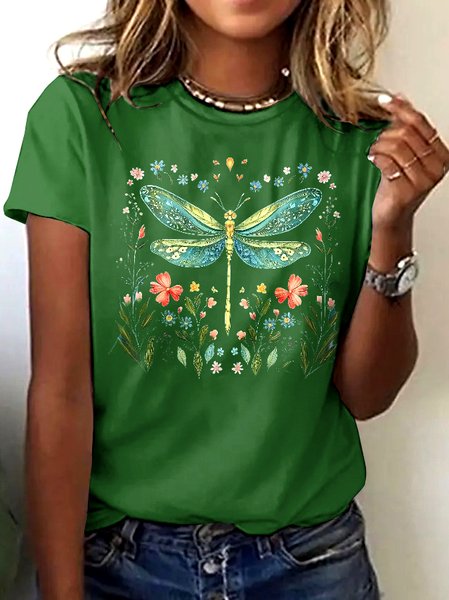 

Vintage Animal Crew Neck Short Sleeve T-shirt, Green, T-shirts