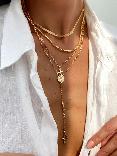 

Casual Layer Sets, Golden, Necklaces
