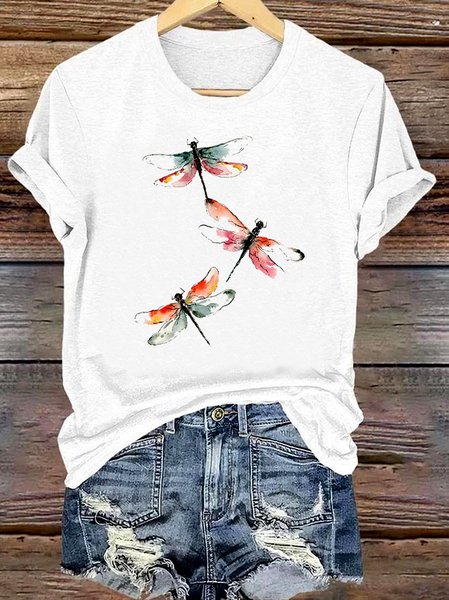 

Vintage Animal Crew Neck Short Sleeve T-shirt, White, T-shirts