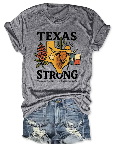 

Simple Text Letters Crew Neck Short Sleeve T-shirt, Light gray, T-shirts