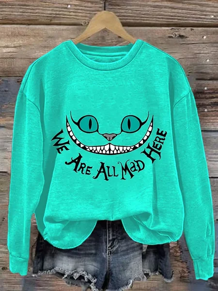 

Casual Crew Neck Halloween Sweatshirt, Mint, Hoodies & Sweatshirts