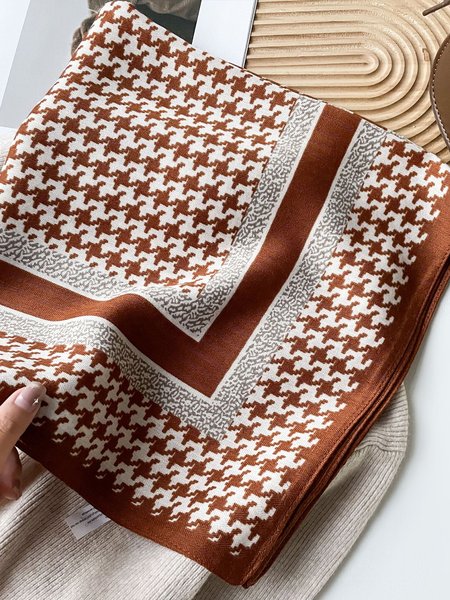 

Urban Geometric Silk Scarf, Coffee, Scarves