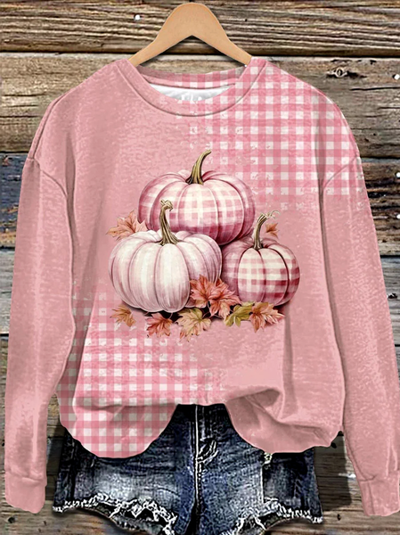 

Casual Crew Neck Text Letters Sweatshirt, Pink, Hoodies & Sweatshirts