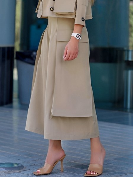 

Urban Plain Loose Cargo Pants, As picture, Pants