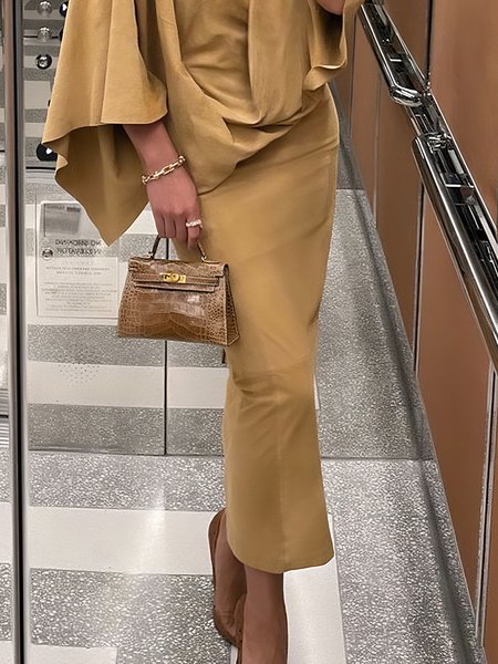 

Urban Plain Maxi Skirt, Brown, Skirts