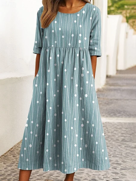 

Women's Midi Dress Casual A-Line Skirt Casual Holiday Regular Fit, Blue, Maxi Dresses