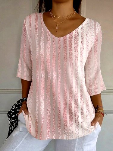 

Vintage Floral Crew Neck Long Sleeve T-shirt, Pink, T-shirts