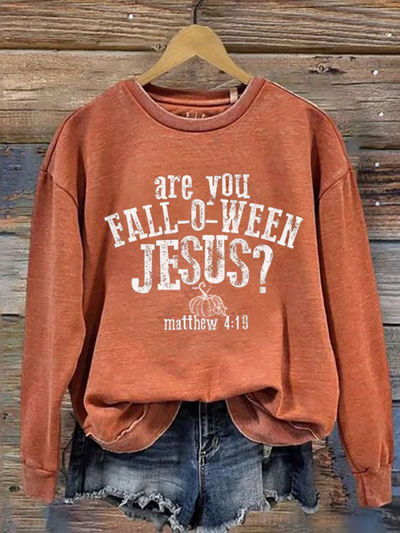 

Casual Crew Neck Halloween Sweatshirt, Orange, Hoodies & Sweatshirts