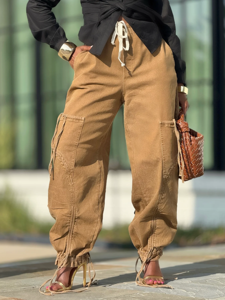 

Loose Pockets Denim Urban Jeans, Brown, Jeans