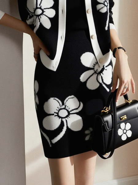 

Casual Floral Mini Skirt, As picture, Skirts