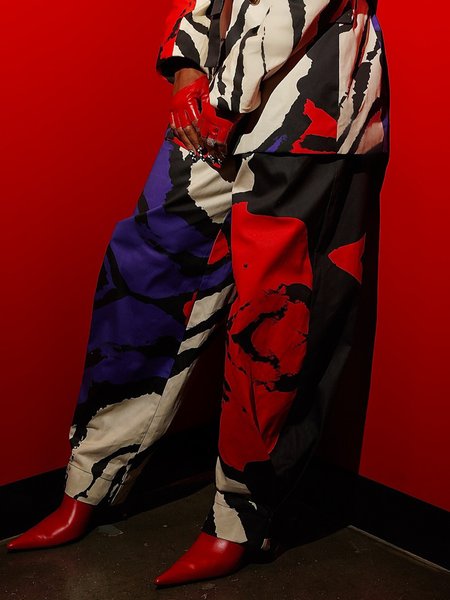 

Urban Abstract Printing Fashion Pants, As picture, Pants