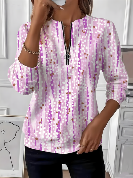 

Vintage Crew Neck Striped Sweatshirt, Light purple, Hoodies & Sweatshirts