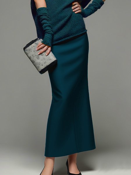 

Urban Plain Maxi Skirt, As picture, Skirts