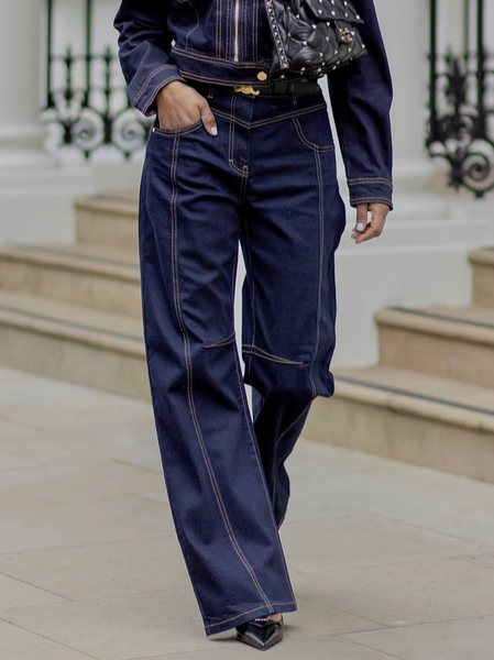 

Urban Denim Pockets Plain Jeans, Blue, Jeans