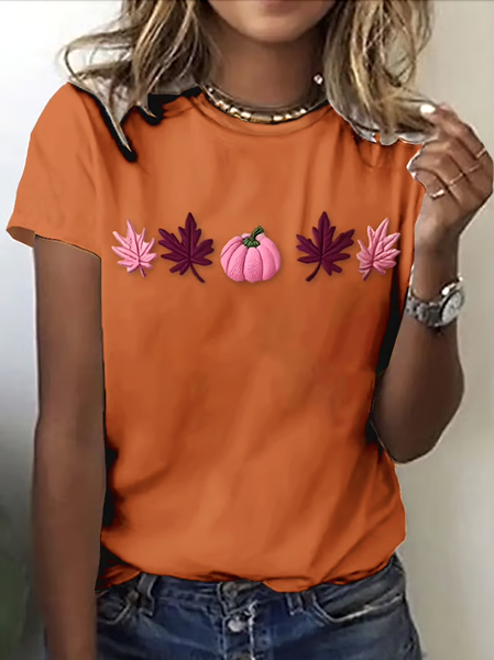 

Vintage Halloween Crew Neck Short Sleeve T-shirt, Orange, T-shirts