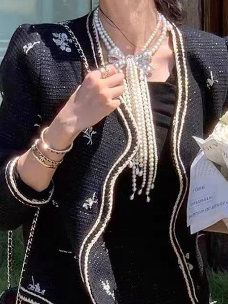 

exquisite pearl necklace, White, Necklaces