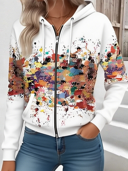 

Vintage Hoodie Gradient Pattern Hoodie, As picture, Jackets