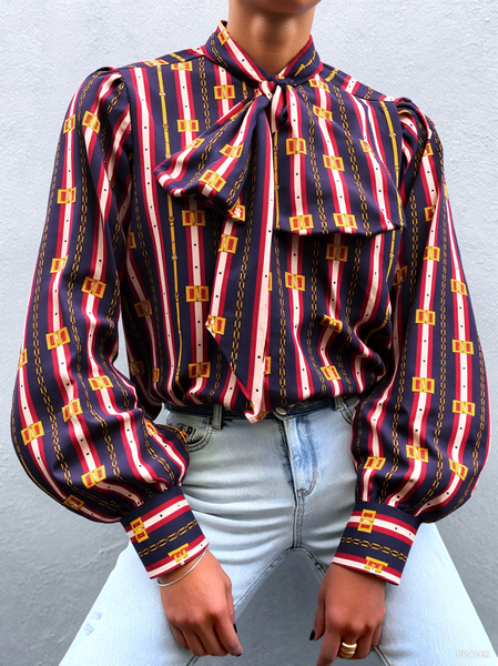 

Urban Striped Printing Shirt, As picture, Blouses and Shirts