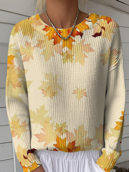 

Women Gradient Pattern Long Sleeve Comfy Vintage Sweater, Color3, Sweaters