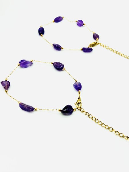 

Amethyst Fashionable Temperament Daily Commuting Simple Versatile Bracelet Clavicle Chain Sweater Chain, Color3, Necklaces