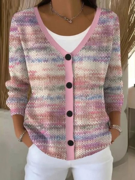 

Women Cotton Ombre Long Sleeve Comfy Casual Cardigan, Purple, Cardigans