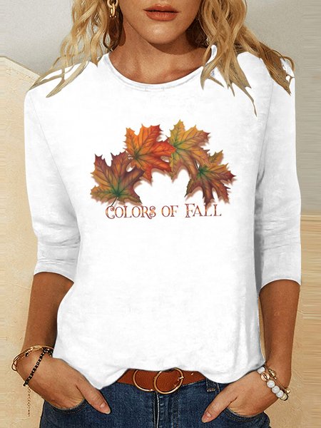 

Vintage Plants Crew Neck Long Sleeve T-shirt, White, T-shirts