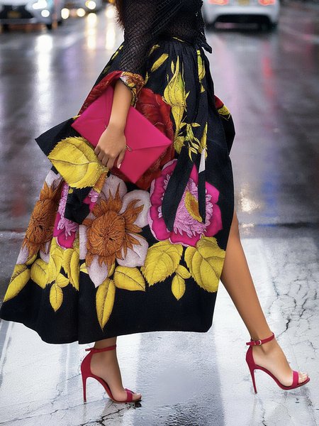 Urban Printing Floral Maxi Skirt