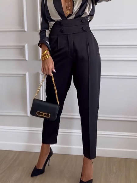 Urban Plain Straight Pants