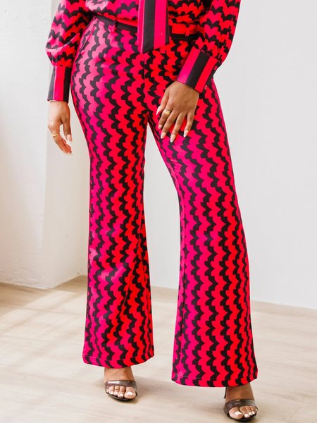 Urban Geometric Printing  Fashion Pants