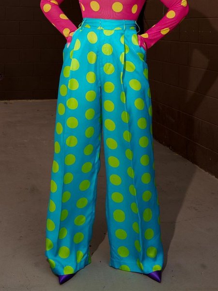 

Elegant Polka Dots Printing Wide Leg Pants, As picture, Pants
