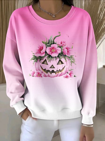 

Casual Crew Neck Ombre Sweatshirt, Pink, Hoodies & Sweatshirts