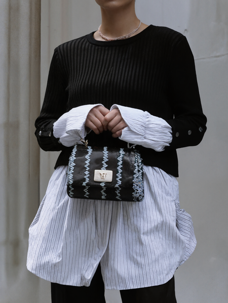 Casual Plain Buttoned Mock Two-Piece Blouse