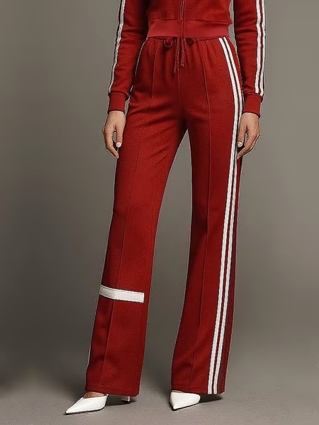 Casual Color Block Straight Pants