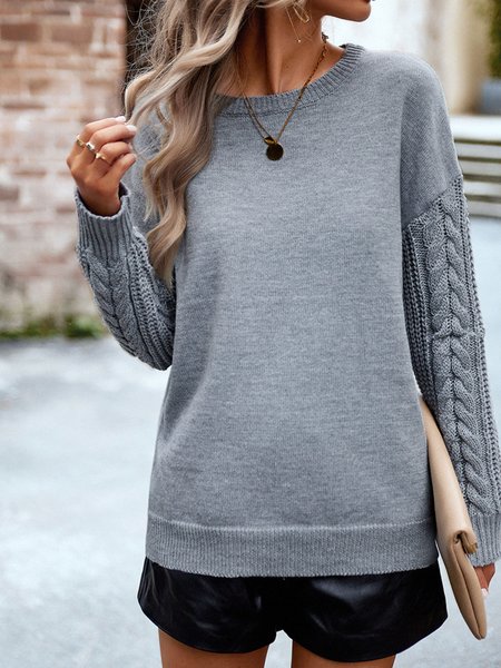 

Regular Fit Casual Sweater, Gray, Sweaters & Cardigans