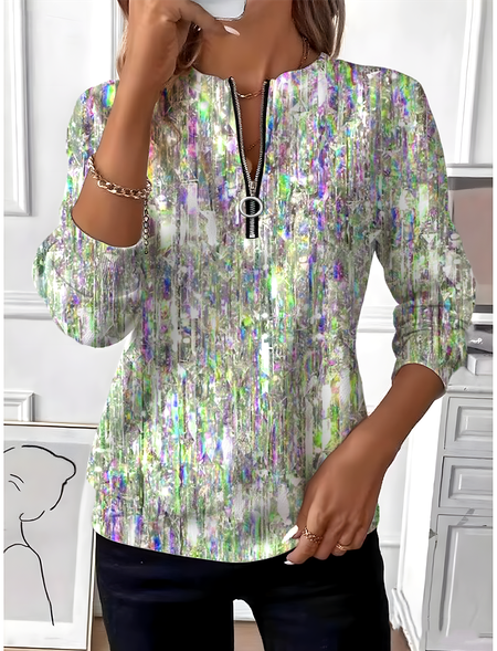 

Vintage Crew Neck Gradient Pattern Sweatshirt, Color3, Hoodies & Sweatshirts