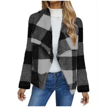 

Casual Shawl Collar Jacket, Gray, Outerwear