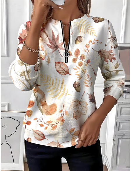 

Women Maple Leaf Crew Neck Vintage Spring/Fall Long Sleeve Sweatshirt, Color3, Sweatshirts & Hoodies