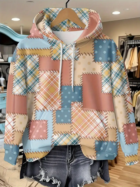 

Women Abstract Spring/Fall Printing Long Sleeve Casual Daily Hoodie, As picture, Sweatshirts & Hoodies