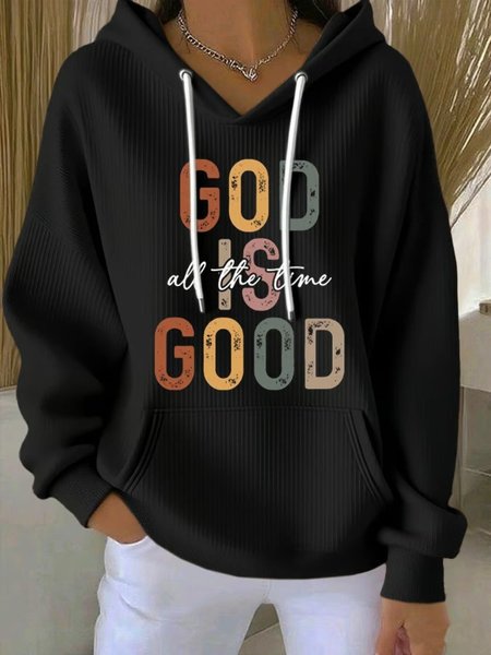 

Women Text Letters Spring/Fall Long Sleeve Vintage Holiday Hoodie, Black, Sweatshirts & Hoodies