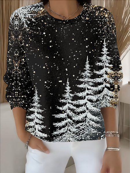 

Women Christmas Long Sleeve Comfy Vintage Sweater, Color3, Sweaters