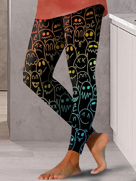 

Women Halloween Casual All Season Long Leggings, As picture, Leggings
