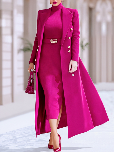 Urban Plain Lapel Collar Coat