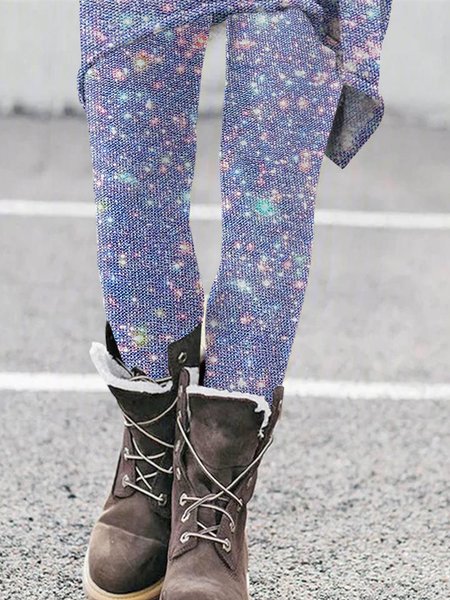 

Women Halloween Vintage All Season Long Leggings, Light purple, Pants