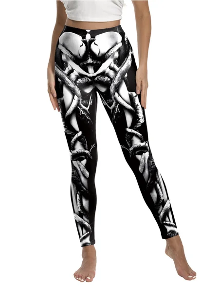 

Women Halloween Casual All Season Long Leggings, Color2, Pants