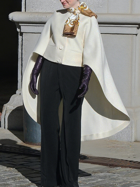 Urban Plain Crew Neck Cloak
