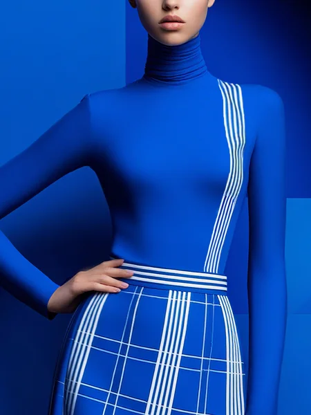 

Urban Striped Turtleneck T-shirt, Blue, Tees